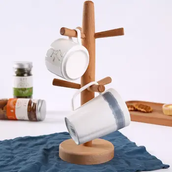

Wooden Coffee Mug Holder Paper Towel Holder Tissue Rack Bamboo Paper Towel Stand For Kitchen Living Room Bedroom Home Decoration