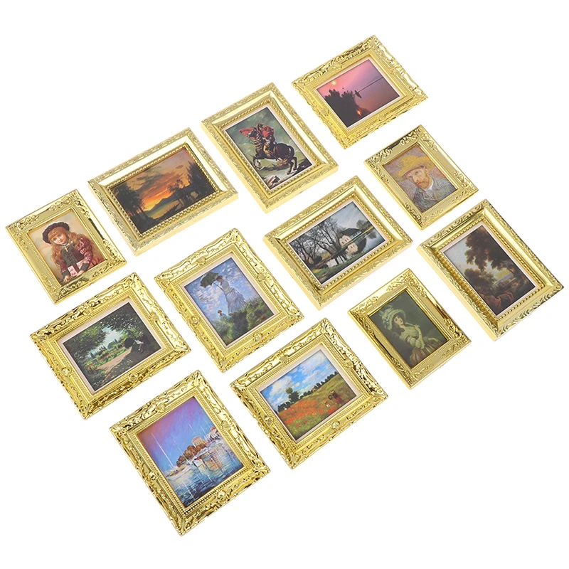 1:12 Dollhouse Miniature Decorative Oil Painting DIY Doll House Accessories