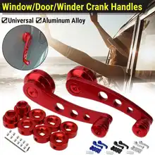 Black ALAVENTE Car Window Crank Handle Winder Billet Aluminum Universal Car Wagon Door Window Winder Crank Riser Replacement 1 Pair