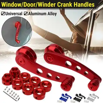 

2Pcs Aluminum Alloy Universal Car Window Handle Winder Riser Replacement Winder Crank Riser Kit Universal Fit Promotion