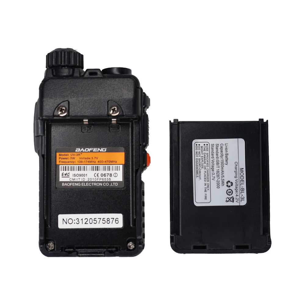 10 шт. 3 Вт Baofeng UV-3R Plus портативная рация UHF VHF Двухдиапазонная Портативная радиостанция Ham CB Мобильный приемопередатчик UV3R Plus Ham радиостанция