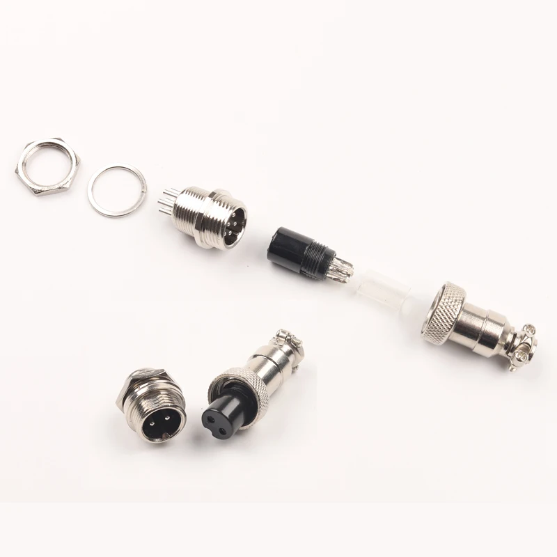 1 Set GX12 Nut type Male Female Electric Wire Panel Connector 2/3/4/5/6/7 Pin 12mm Circular Power Aviation Socket Plug wire connector