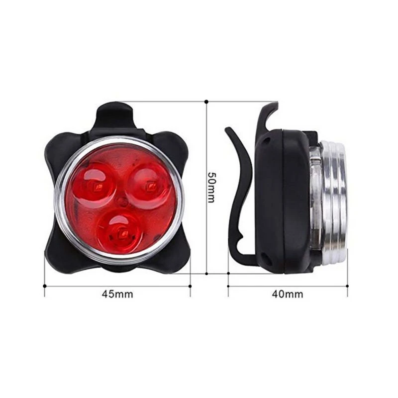 Bicycle Front Rear Light Set COB LED High Brightness USB Rechargeable Waterproof Bike Head Tail Warning Light Lighting Tool New
