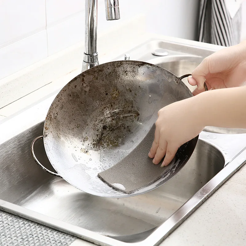 Silicon Carbide Spong Mop Magic Mop Kitchen Cleaning Commodity Wash Dishes Sponge Rust Removing Decontamination Dish Brush Whole
