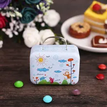 Mini maleta Favor caja regalo boda caja Retro almacenamiento hogar organizador Vintage portátil