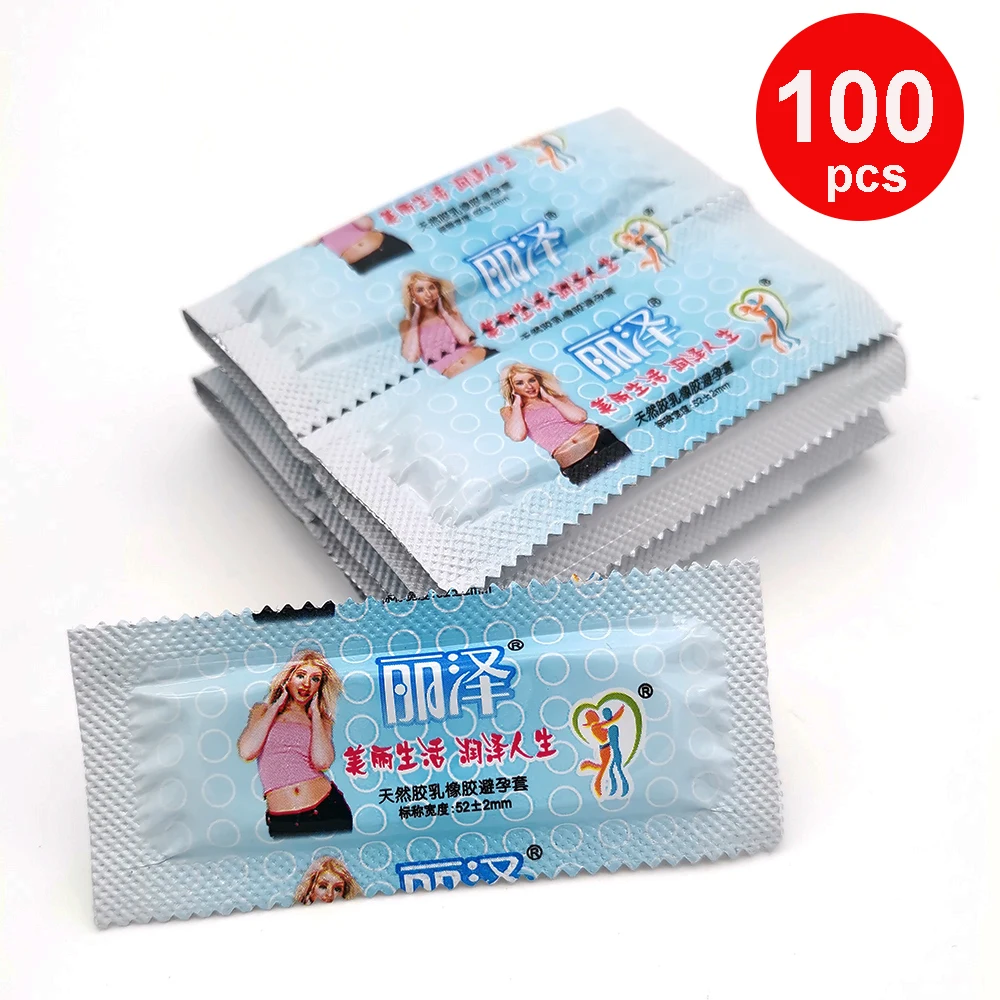 YUDIE Condoms 100 Pcs Smooth Lubricated Ultra Thin Condoms For Men Penis Sleeve Contraception Sex Toys Adult Sex Products