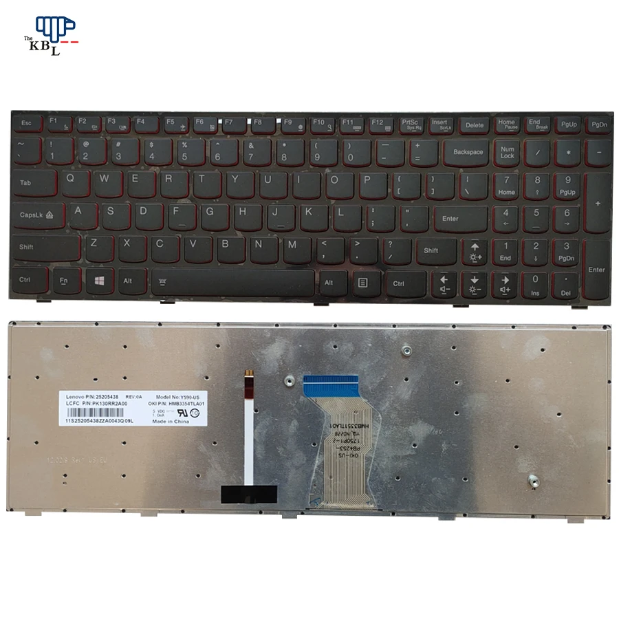 Новая клавиатура для ноутбука Lenovo Y590 Y500 Y510P с подсветкой 25205438 PK130RR2A00 | Компьютеры и