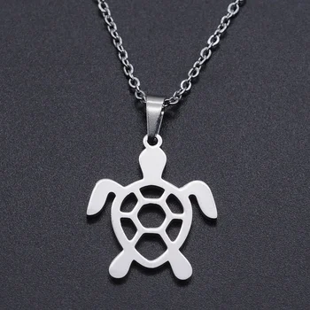 

Turtle Stainless Steel Charm Necklace for Women Dainty Steel Necklaces Accept OEM Order Wholesale Dropshipping