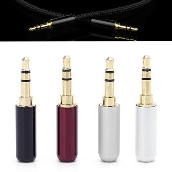 

4x3 Pole 3.5mm Audio Gold-Plated Headphone Plug RCA Connector Jack Stereo G8TB