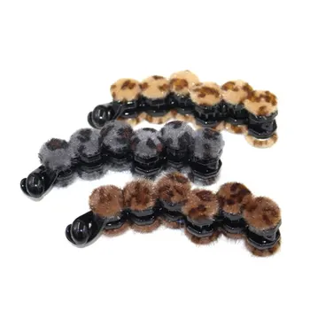 

3pcs Leopard Print Fashionable Banana Hair Clip Ponytail Holder Hair Accessories for Women Girls