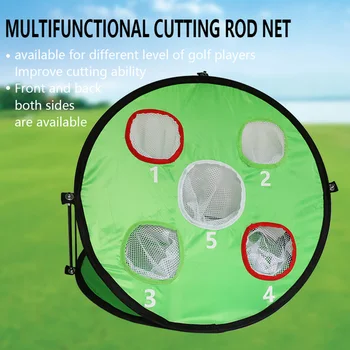 

Pitching Cage Chipping Backyard Training Aids Double Side Cutting Practice Nylon Golf Net Folding Equipment Indoor Outdoor