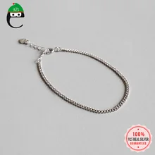 ElfoPlataSi Мода 925 Серебро сладкий 2 мм/3 мм ширина браслет цепочка для женщин жена Девушки Леди Свадебные украшения подарок DS2283