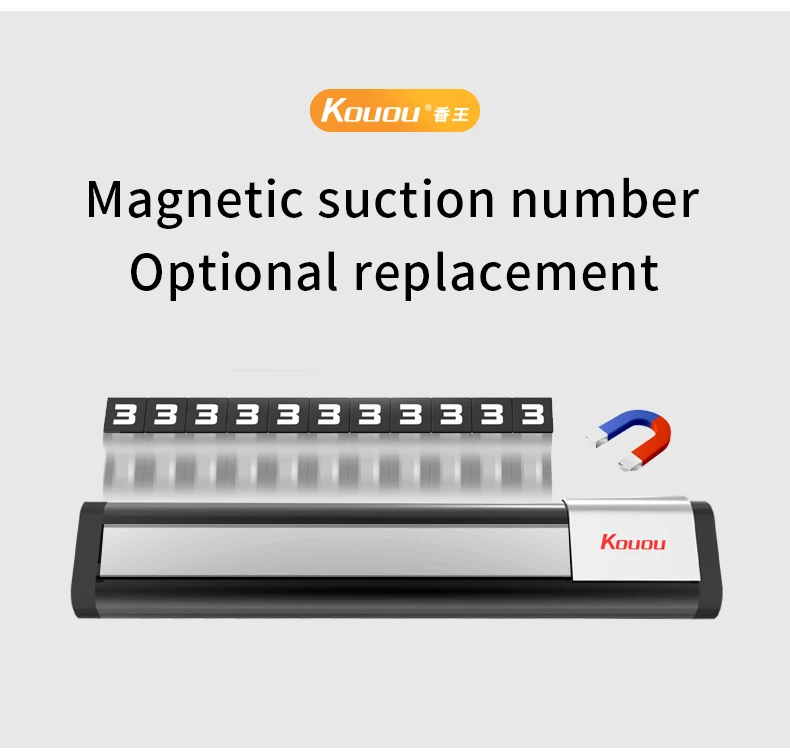 Kouou, автомобильная временная парковка, металлический автомобильный Стайлинг, легко скрытый, мобильный телефон, номер, карта, автомобильная наклейка с Освежителем воздуха для автомобиля, духи