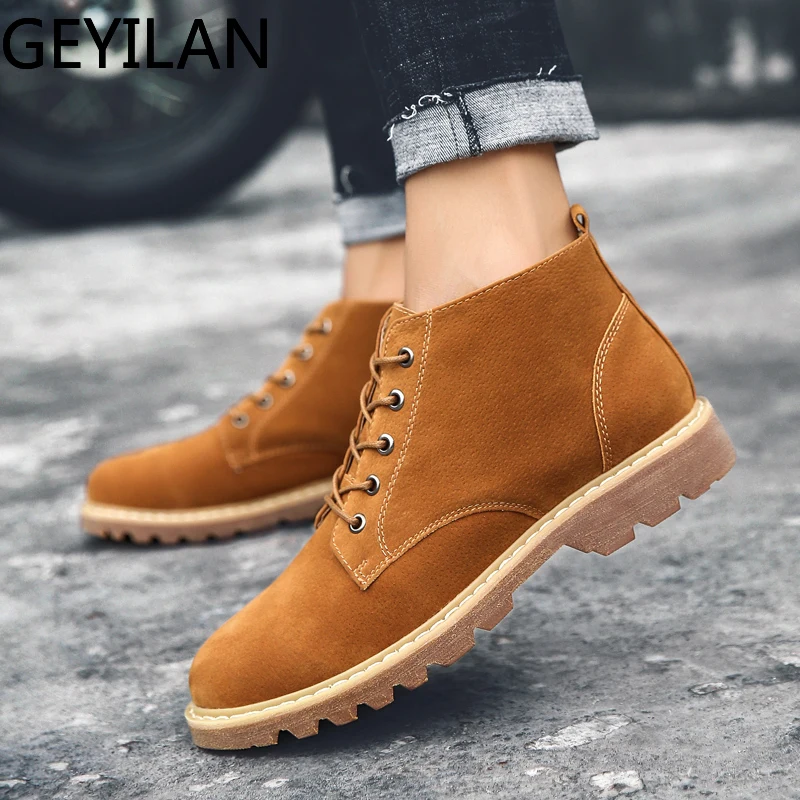 

Large size 38-48 Fashion comfortable warm Leather Boots Cheap Men casual Boots 2020 Male shoes comfortable Mens Ankle Boots w5