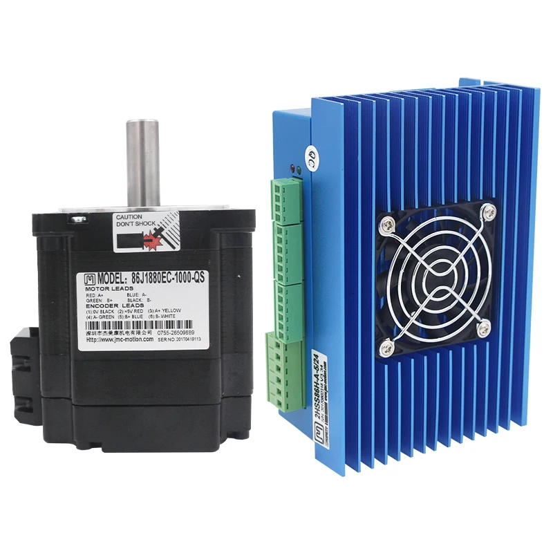 JMC 86J1880EC-1000+ 2HSS86H 2 фазы NEMA34 4.5Nm 566ozf. В замкнутый контур шаговый Серводвигатель комплект