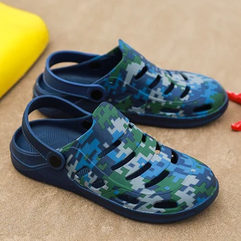 

2020 Fashion Summer Sandals Outdoor Men Beach Crocks Clogs Plus Size Men Sandals Summer Garden Summer Shoes Men Beach Sandals