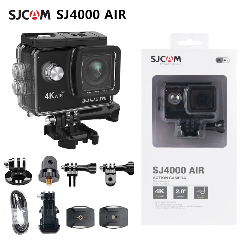 SJCAM SJ4000 Acción de Aire Cámara Full HD Allwinner 4K 30fps WIFI 2,0 Pantalla Mini 170D bajo el agua impermeable deportes DV Cámara