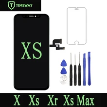 Grau Para iPhone Display LCD OEM Para O Iphone XS XS TIANMA AMOLED OEM Touch Screen Com Digitalizador Substituição Peças de Montagem preto(China)
