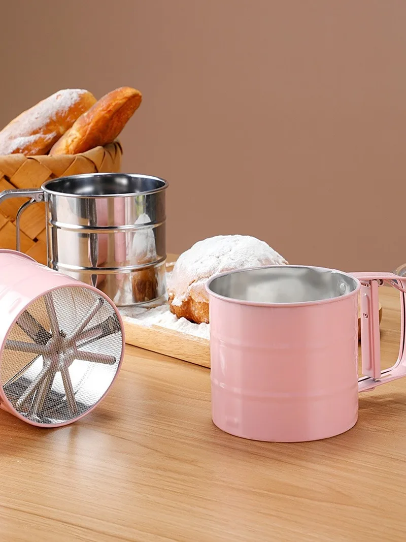 Handheld Flour Sieves Bakery Pastry Screen Kitchen Tools Accessories Cake Baking Supplies Cooking Gadgets Sugar Powder Sifters
