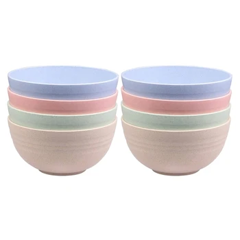 

Cereal Bowls-24 OZ Wheat Straw Fiber Lightweight Bowl Sets 8 - Can Be Use on Dishwasher & Microwave-for Rice,Soup Bowls