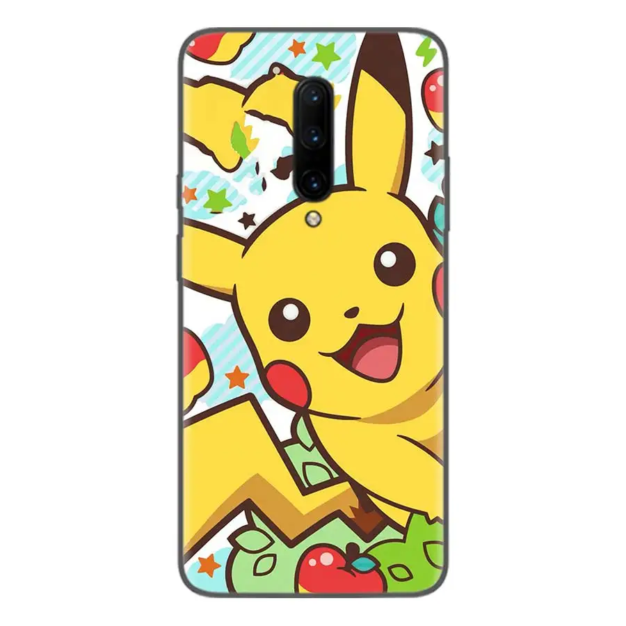 Pikachue Карманный Монстры черный чехол для телефона Oneplus 1+ 7 Pro 6T 5 5T 3 3T 7Pro художественный Подарочный узор индивидуальная Обложка Мода
