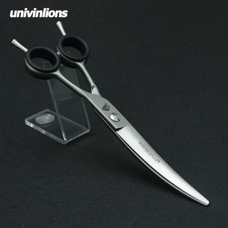 7" Pet Dogs Gromming Scissors Cutting Shears Sharp Edge Animals Cat Up Curved Scissors Upward Barbers Cutting Tools High Quality