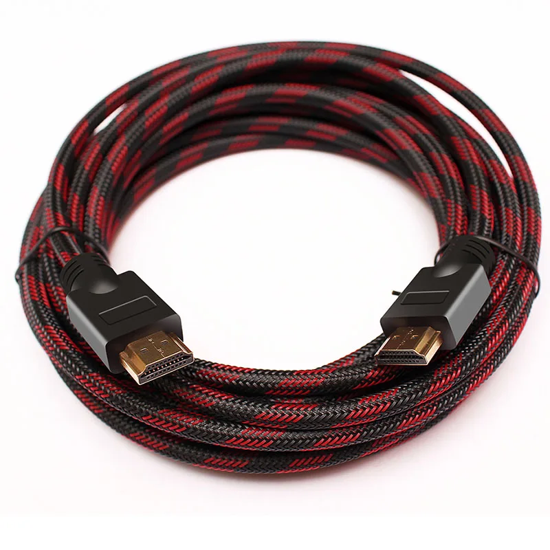 Lungfish HDMI кабель 4K 2,0 HDMI к HDMI 4 K/60 Гц 1080P 3D для разветвителя переключатель HDTV PS3/4 xbox компьютера 1 м 2 м 3 м 5 м 10 м 15 м 20 м - Цвет: red black net 2