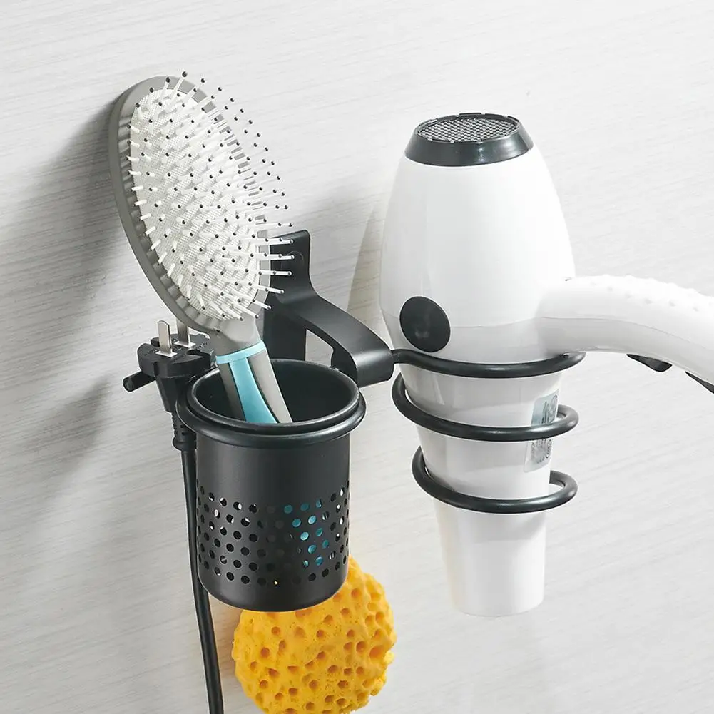 Настенное крепление фен для волос сушилка гребень подставка держатель и