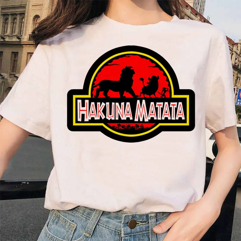 Хакуна матата женская футболка с графическим принтом женская футболка в стиле хип-хоп женские футболки летний топ уличная женская одежда
