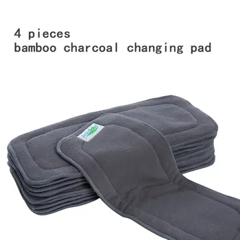 

Fangxin 4pcs Quality Baby diaper Bamboo Charcoal Health Nappy Washable 4 Layers reusable Eco-friendly inserts in nappies