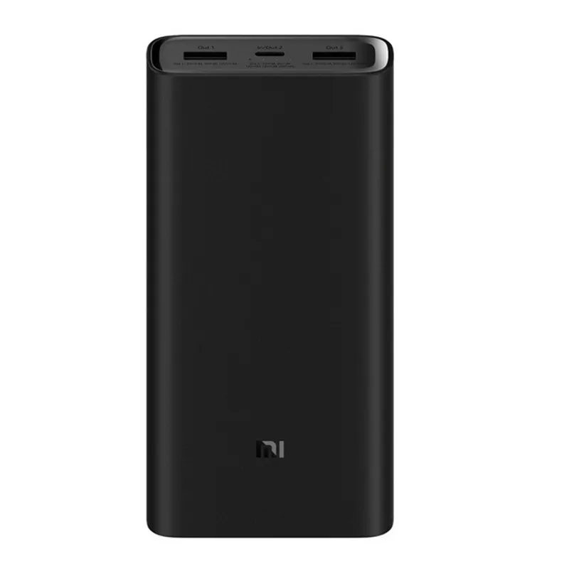 Baratos Original Xiaomi 45W Dual USB Power Bank 3 20000mAh tipo C dos vías de carga rápida QC3.0 rápido carga para iphone Xiaomi mi9 Redmi