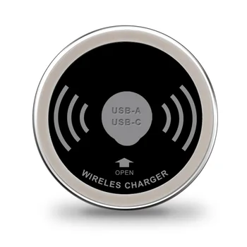 

Lightweight Durable In Desk Fast Qi Wireless Charger 5/15W Desktop for Home Office Mobile Phone Charging UY8
