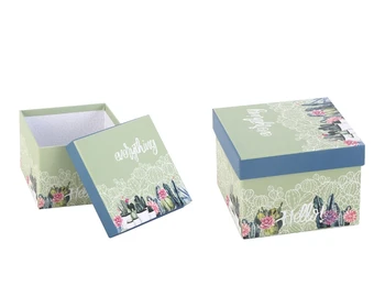 

Bosphorus Storage Box, Italian Design, Cactus Pattern, Square Medium