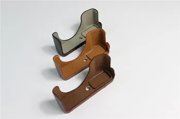 

PU Leather half Case Cover For Panasonic LX100II LX100M2 LX100 MarkII camera bag shell With Battery Opening