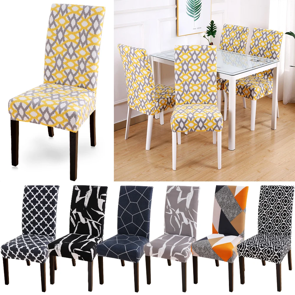 

Zebra Printing Stretch Chair Cover Anti-dirty Removable Seat Chair Covers Painting Slipcovers Restaurant Banquet Home Decoration