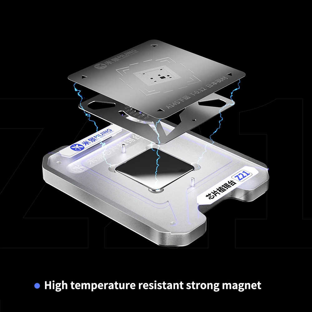 auto dent pullers Mijing Z21 8 in 1 CPU Reballing Stencil Platform For iPhone A8 A9 A10 A11 A12 A13 A14 A15 IC Chip Tin Planting Template Fixture gearwrench metric wrench set