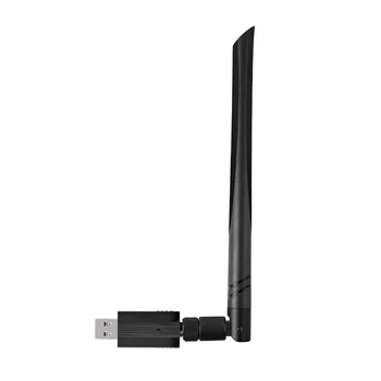 

1200Mbps Wireless WIFI Adapter with 5DBi Antenna Free Driver USB3.0 Dual Band 802.11Acbgn 2.4G/5GHz for Laptop Desktop Computer