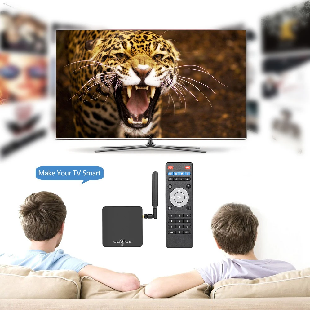 ТВ приставка UGOOS AM3 Smart TV BOX Android 7 1 Amlogic S912 4K 2 Гб 16 мини ПК 4G 5G WiFi 1000M LAN DLNA Miracast HD