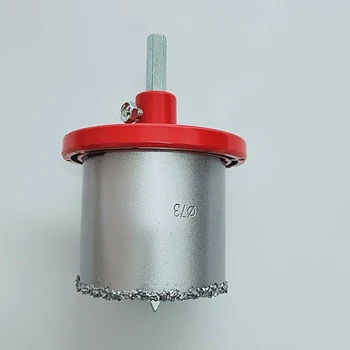 

6pcs Power Tool Glass Tile Woodworking Hard Alloy Effective Drill Bit Hole Saw Set Grooving For Marble Granite 33-73mm DIY