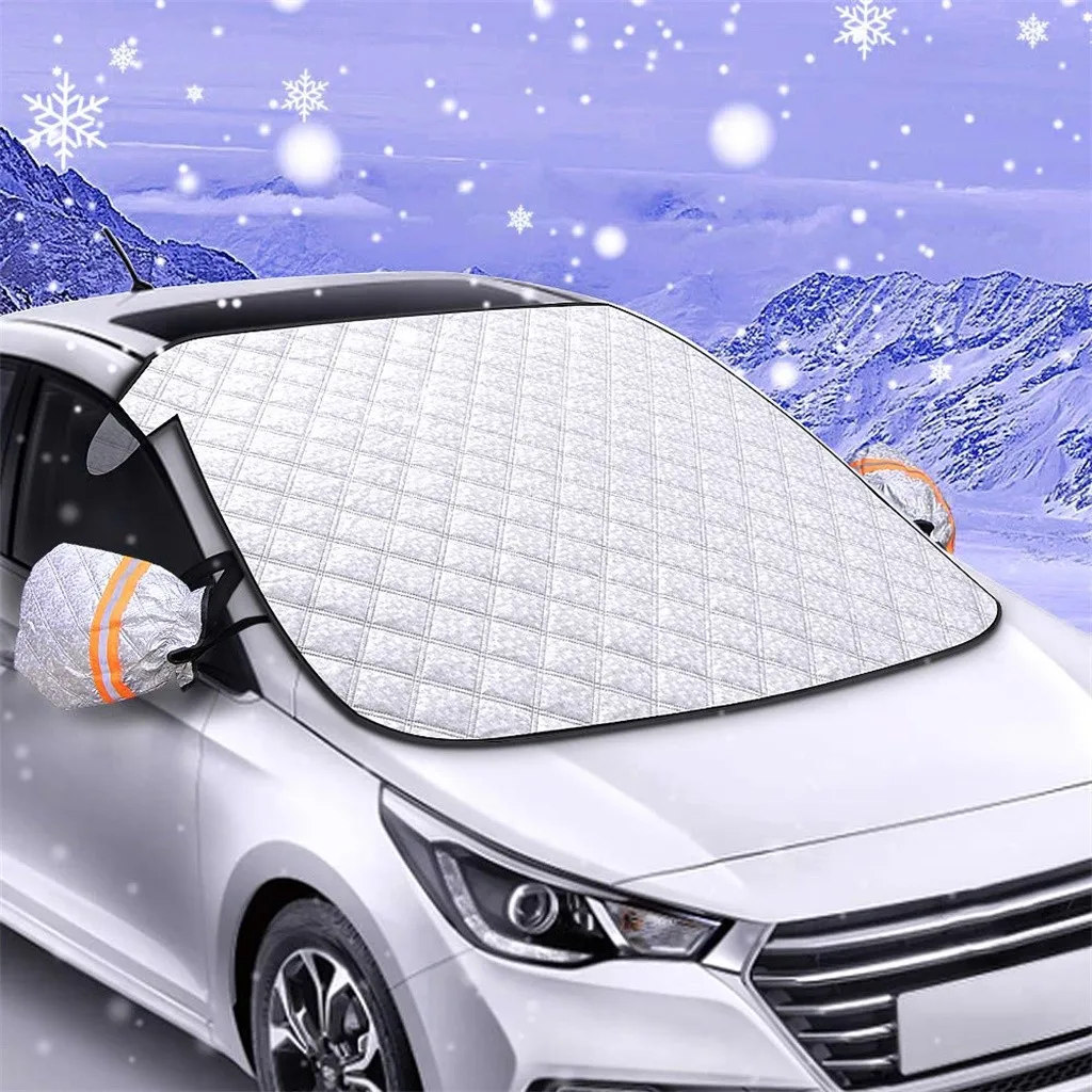 147*120 см Автомобильный Универсальный Магнитный Снежный чехол с двумя зеркальными покрытиями, лобовое стекло, ледяное покрытие, пылезащитный козырек от солнца