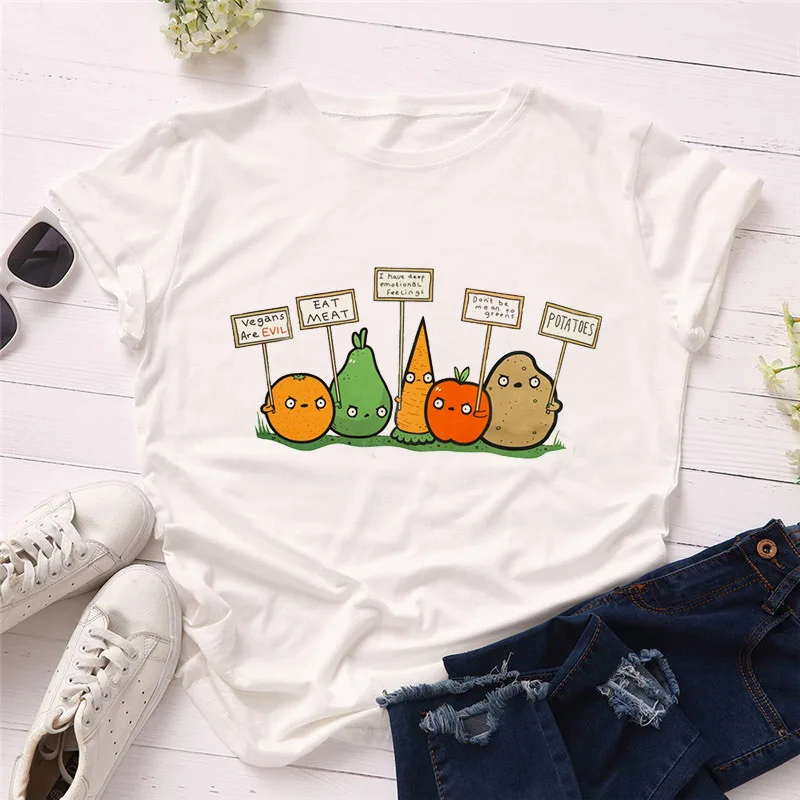 

Lovely Orange Print T Shirt Female Summer T Shirts Camisetas Mujer Women Harajuku Ulzzang Casual O Neck Short Sleeve Tees Tops