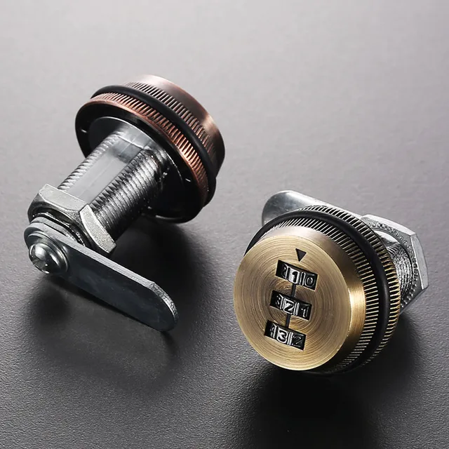 3 Számjegyű Kombinációs Jelszó Boxlock 20-30 Mm Intelligens Bütykös Kódzár Zinc Ötvözet A Postafiók Szekrény Ajtófájl - Image 3