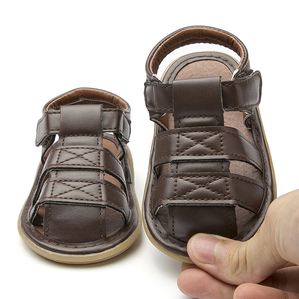 Детские Уютные мокасины, детские летние модные сандалии для мальчиков, 3 цвета, кроссовки, обувь для младенцев 0-12 месяцев, детские сандалии, дизайн