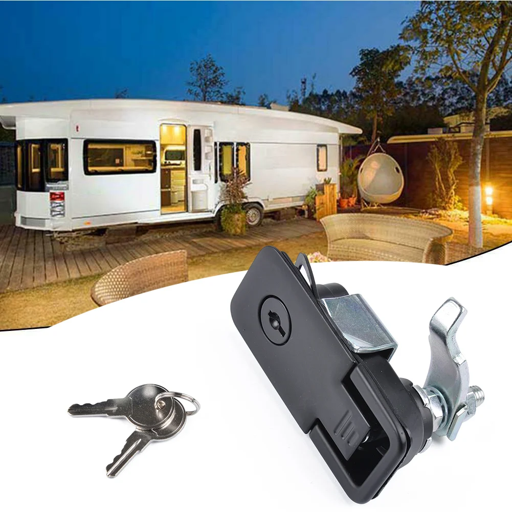 Black Toolbox Compression Locks Latch with Keys for Toolbox Camper