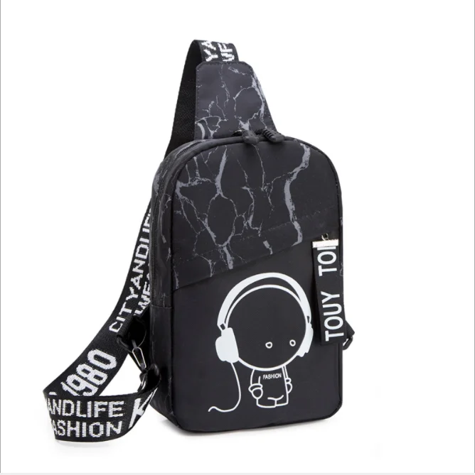Black lightning Anti Theft Luminous small crossbody bags for women messenger bags men casual sling chest bag waterproof travel shoulder bag pack - Цвет: Black lightning