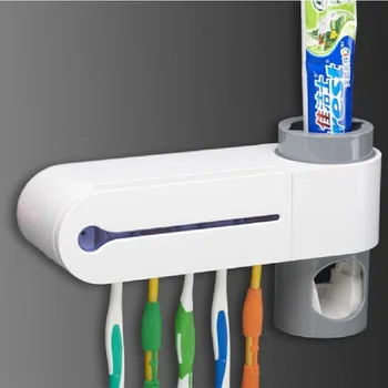 

Toothbrush Sterilizer Toothbrush Holder Automatic Toothpaste Squeezers Dispenser Home Bathroom Set Cleaner Antibacteria