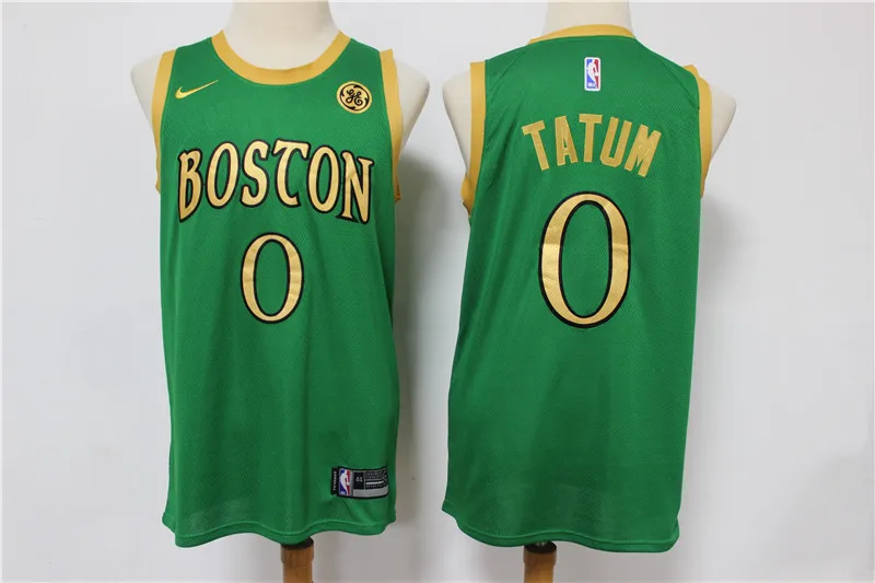 /20 City Edition Мужская футболка Boston Jaylen коричневый#0 Jayson Tatum#8 Kemba Walker - Цвет: 2