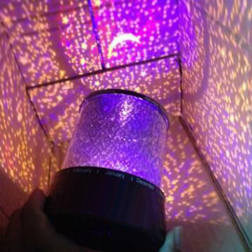 Romantic LED Night Light Projector Novelty Luminaria Moon Starry Star Sky Projection Lamp USB Table For Home Decor | Лампы и освещение