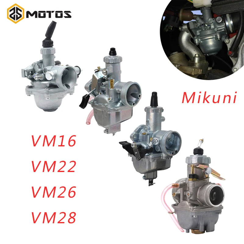 ZS MOTOS мотоцикл Mikuni VM16 VM22 VM26 VM28 карбюратор 19 мм 26 мм 30 мм 32 мм Carb для 50-200cc Грязь велосипед ямы четырёхкамерный карбюратор для квадроциклов