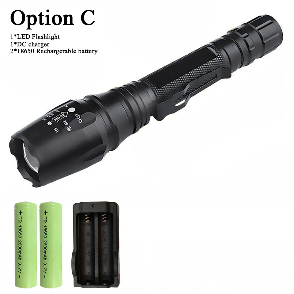 CREE XHP70.2 50000lum Охотничий Тактический светильник-вспышка, самый мощный светодиодный светильник-вспышка, фонарь с зумом xhp70 xhp50 18650, велосипедный светильник - Испускаемый цвет: OptionC